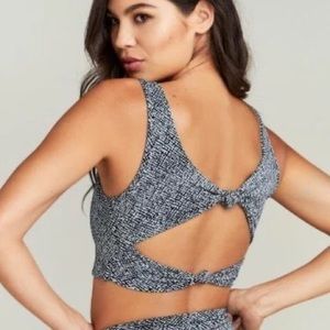 Strut This - Cosmo Sports Bra in Black Crush (Size Small)